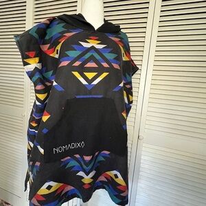 Nomad Kids Colorful Geometric Hooded Poncho